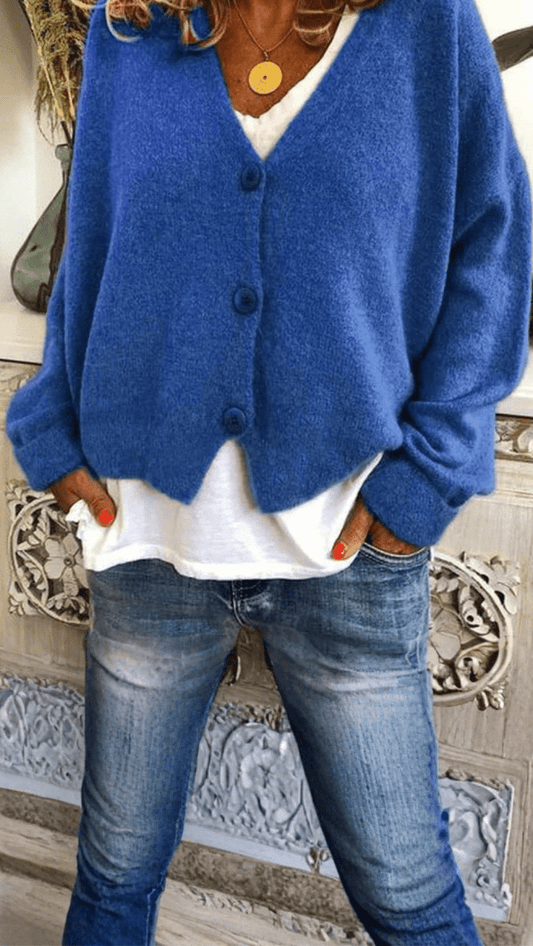 VARENA - Soft Knit Button Cardigan