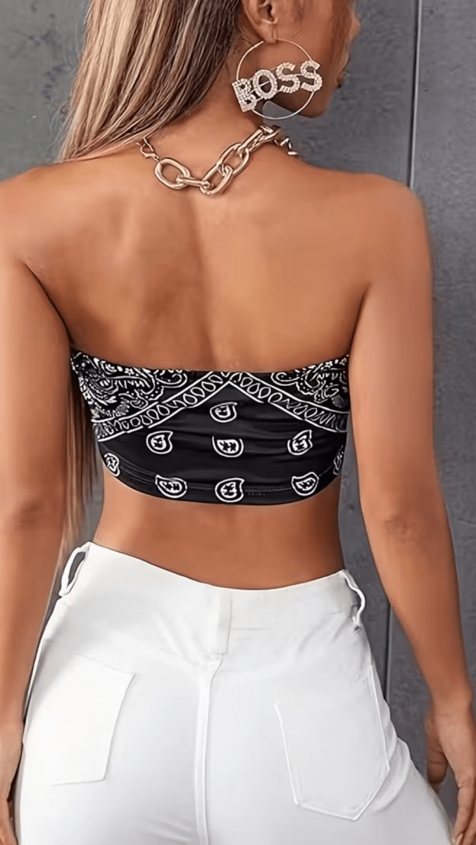 ZÉPHIRA - Women’s Paisley Bandana Bandeau Top
