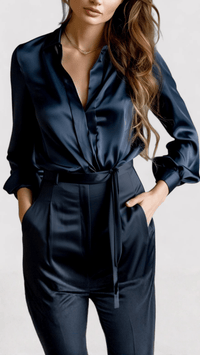NOIRÉA - Luxe Satin Blouse