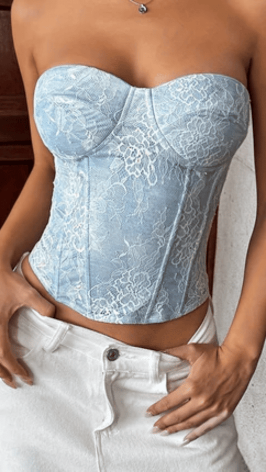 ELISÉVA - Lace Sculpted Corset Top
