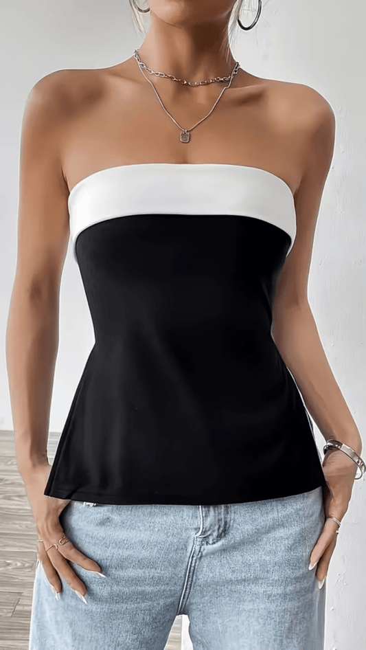 MONRÉVA - Women’s Color Block Strapless Tube Top