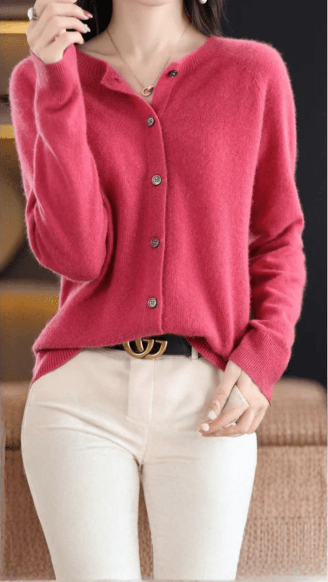 ÉLISARA - Soft Button Knit Cardigan