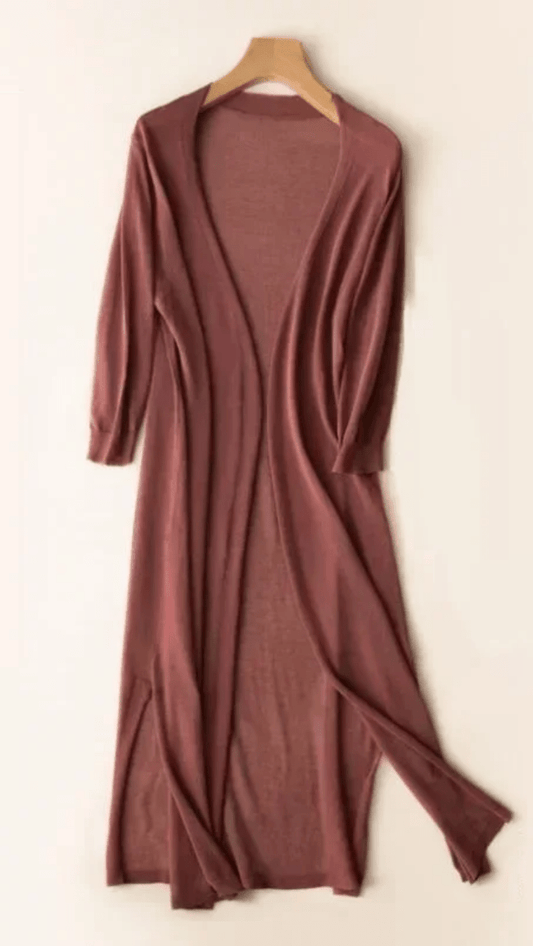 CALYSSA - Longline Open Knit Cardigan