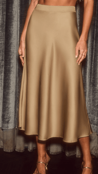 ELVÉRA - Satin Flow Midi Skirt