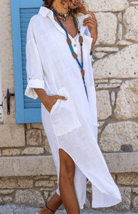NATURÉA – Chic Linen Oversized Summer Dress for Women