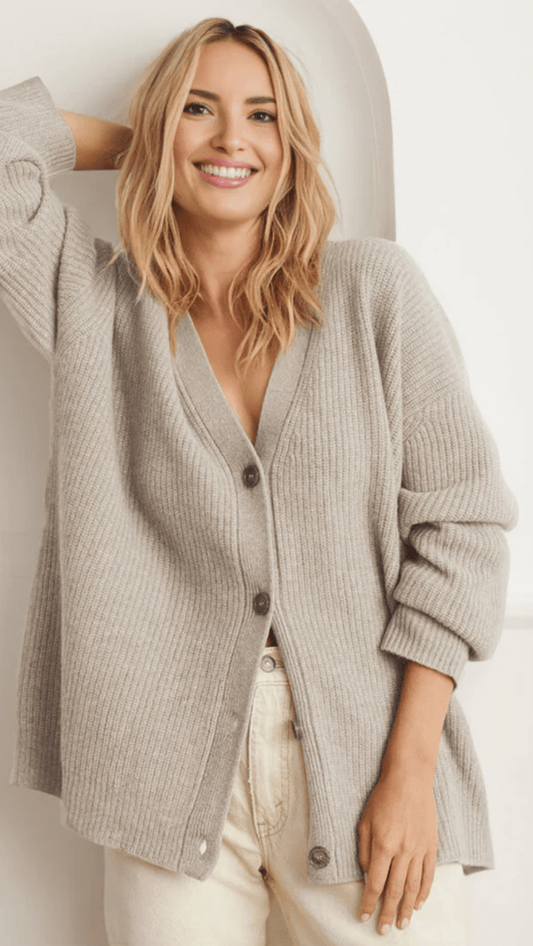 SERAVÉL - Oversized Ribbed Cardigan