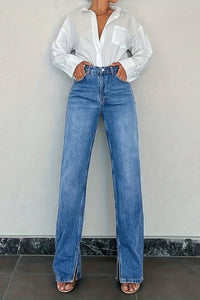 TINSLEY – Trendy Side Slit Stretch Jeans