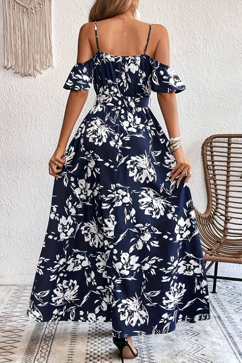 Avery Bloom - Floral Cold Shoulder Maxi Dress