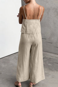 MYLENA – Sleeveless Linen Cami & Drawstring Pants