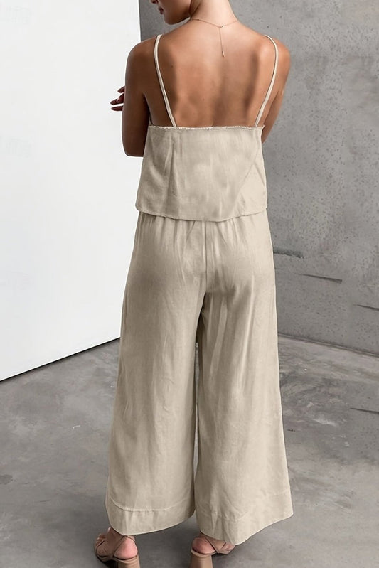 MYLENA – Sleeveless Linen Cami & Drawstring Pants