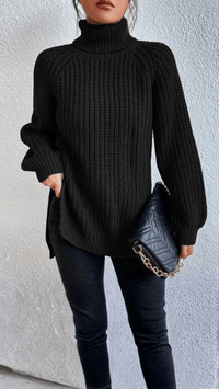LUMIÈRE - Chunky Knit Turtleneck Sweater