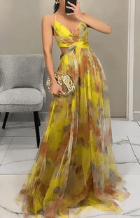 ALVÉON – Women’s Elegant Sleeveless Maxi Dress with Flowing Silhouette