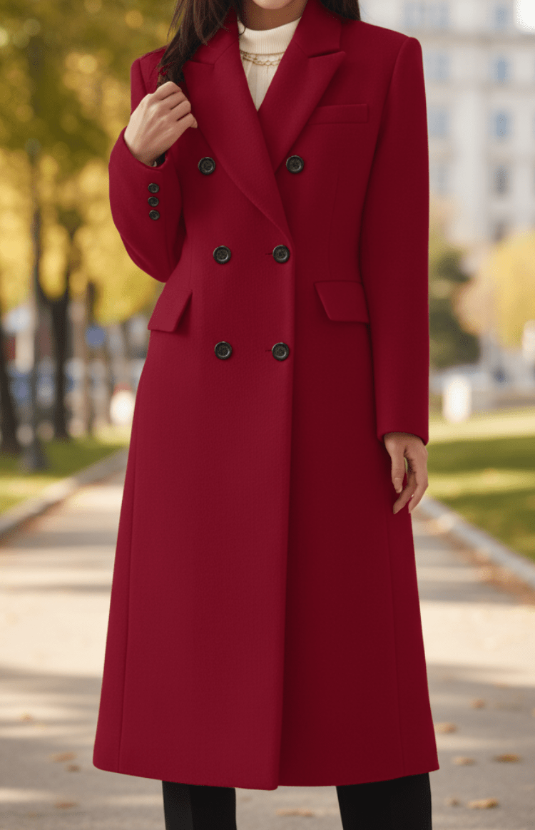MONTÉRA – Women’s Long Wool Coat for Sophisticated Spring Styling