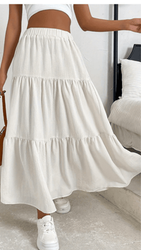 AURÉLIA - Tiered Flow Midi Skirt