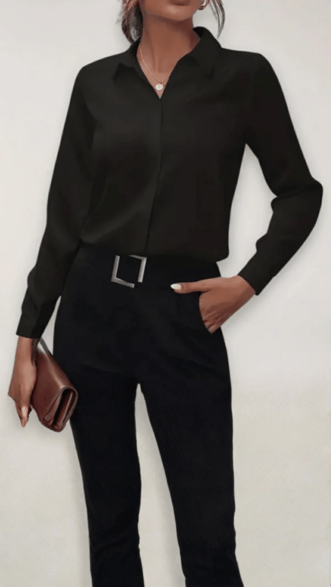 ÉLARA - Tailored Button-Up Blouse