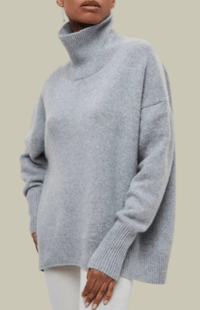 TUFTINA – Soft Oversized Turtleneck Knit Sweater for Effortless Spring Style