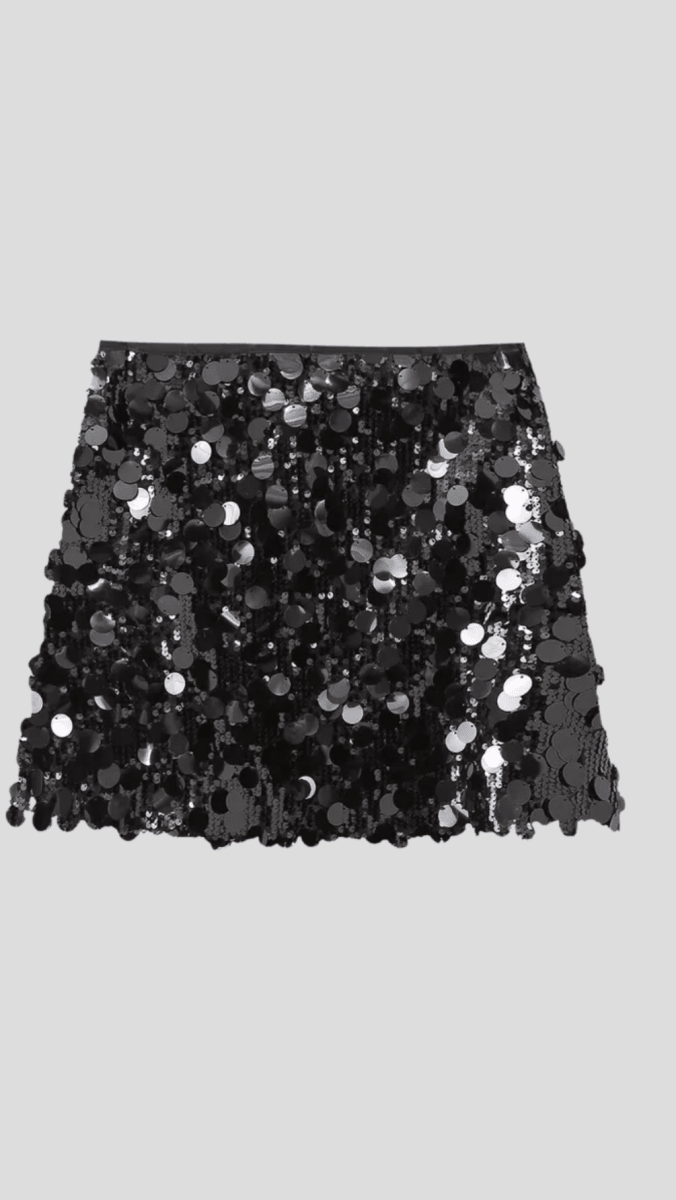 SERAPHINA - Sequin Mini Skirt with Fitted Silhouette