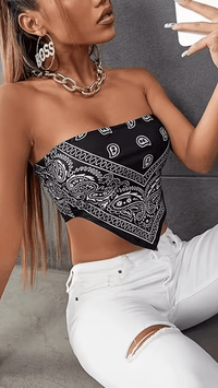 ZÉPHIRA - Women’s Paisley Bandana Bandeau Top