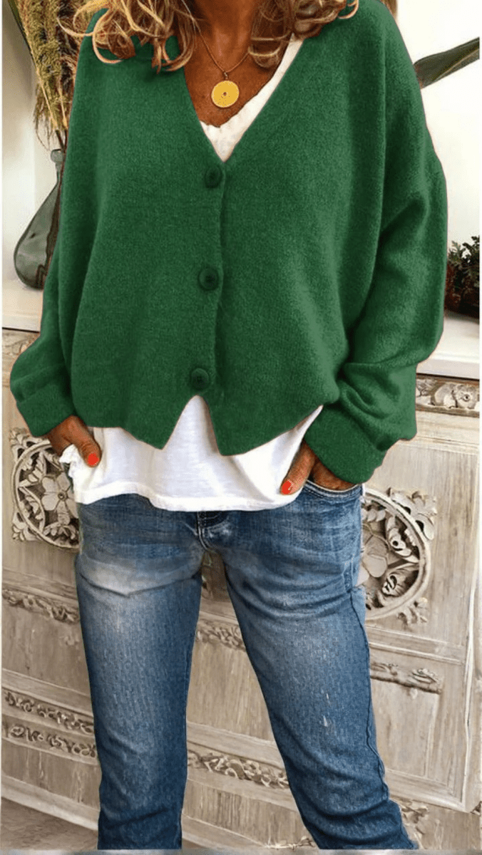 VARENA - Soft Knit Button Cardigan