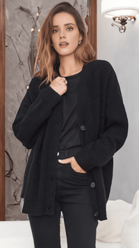 SERAVÉL - Oversized Ribbed Cardigan