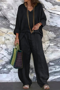 RYLAN – Women’s Linen Summer Casual Loose Pants Suit