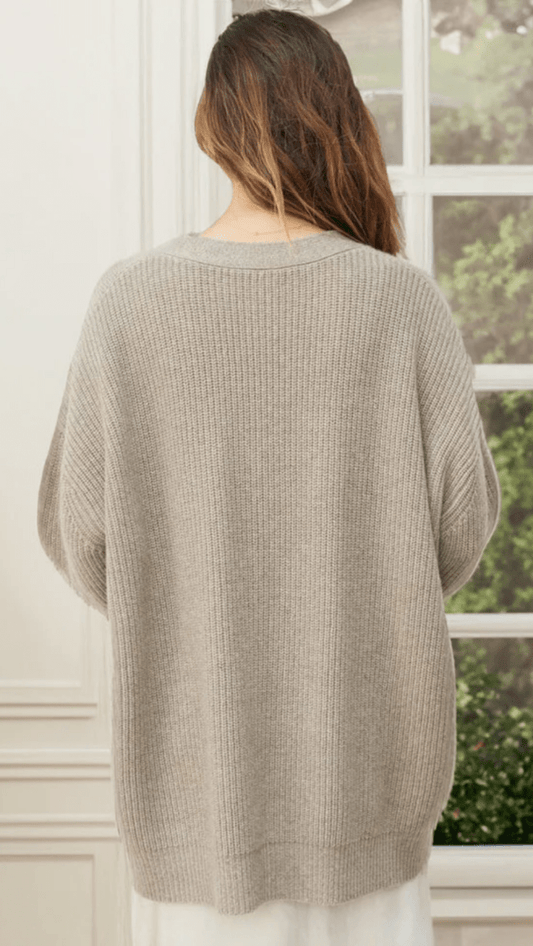 SERAVÉL - Oversized Ribbed Cardigan