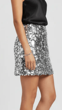 SERAPHINA - Sequin Mini Skirt with Fitted Silhouette