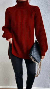 LUMIÈRE - Chunky Knit Turtleneck Sweater