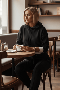 COMFYSUE – Cozy Women's Hoodie and Drawstring Pants Tracksuit Set for Casual Wear