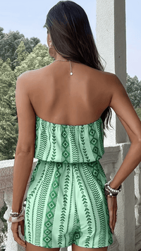 SANTORÉA - Geometric Bandeau Romper
