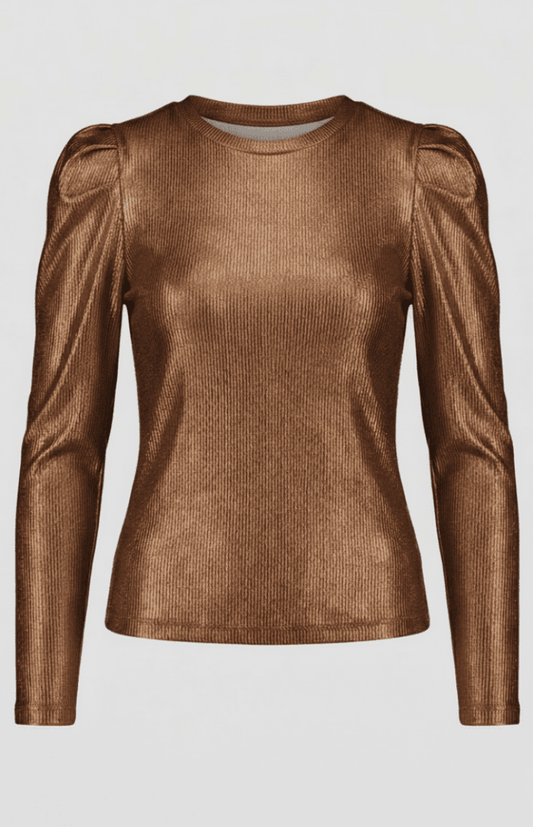 SHIMMERIA – Elegant Sparkling Evening Top with Dramatic Sleeves