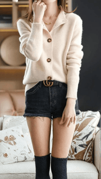 ISADORA - Classic Button Knit Cardigan