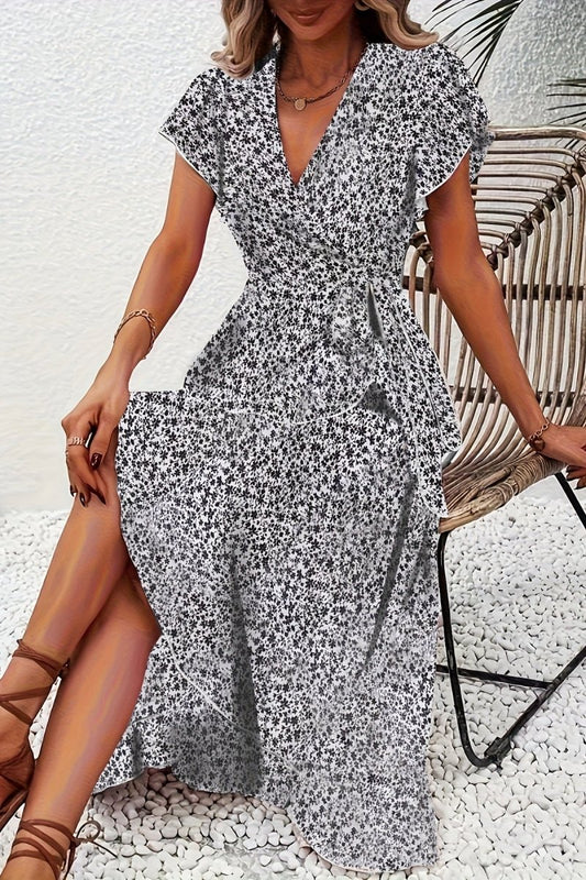 Willow & Grace - Floral Wrap Midi Dress