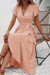 Willow & Grace - Floral Wrap Midi Dress