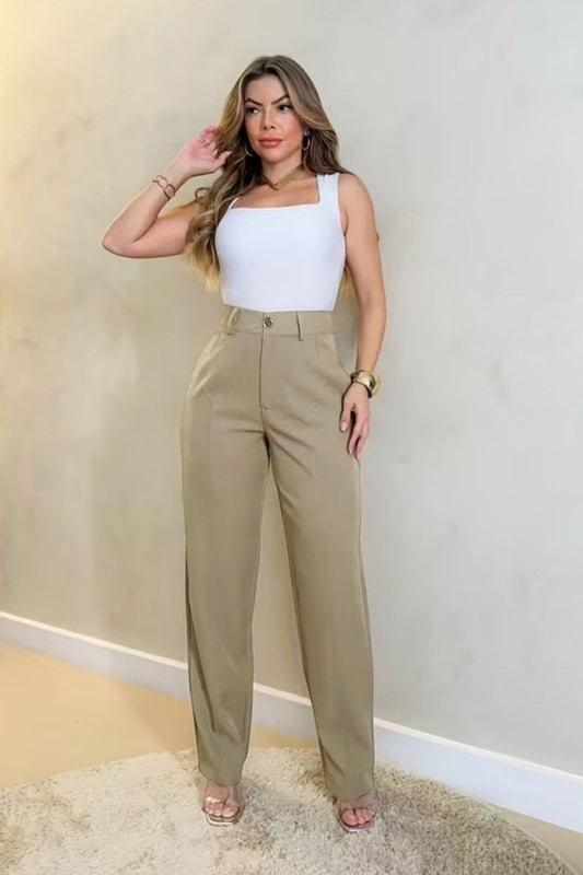 ELONARA – Polished Straight-Leg Pants