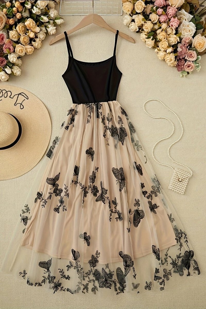 Violet Row - Lace Embroidered Midi Dress