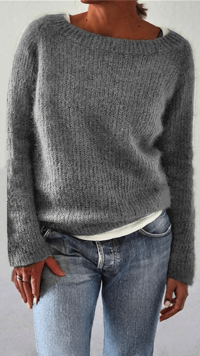 MIRELÉA - Wide Neck Knit Sweater