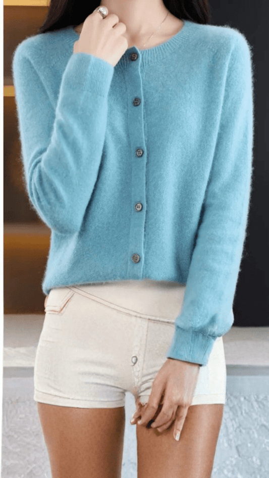ÉLISARA - Soft Button Knit Cardigan