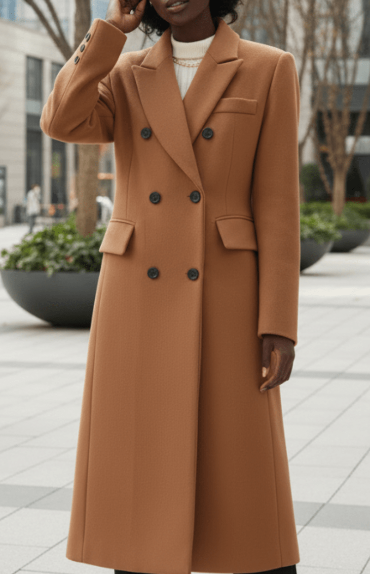 MONTÉRA – Women’s Long Wool Coat for Sophisticated Spring Styling