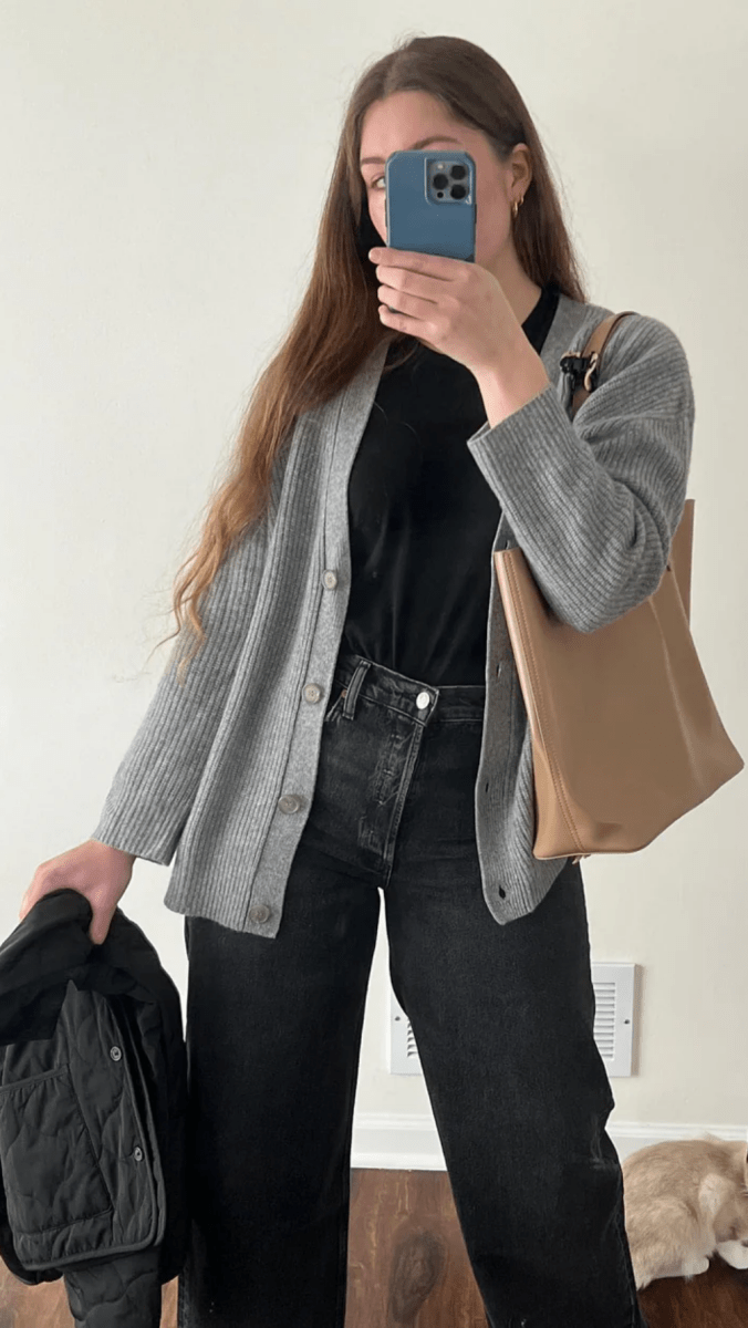 SERAVÉL - Oversized Ribbed Cardigan