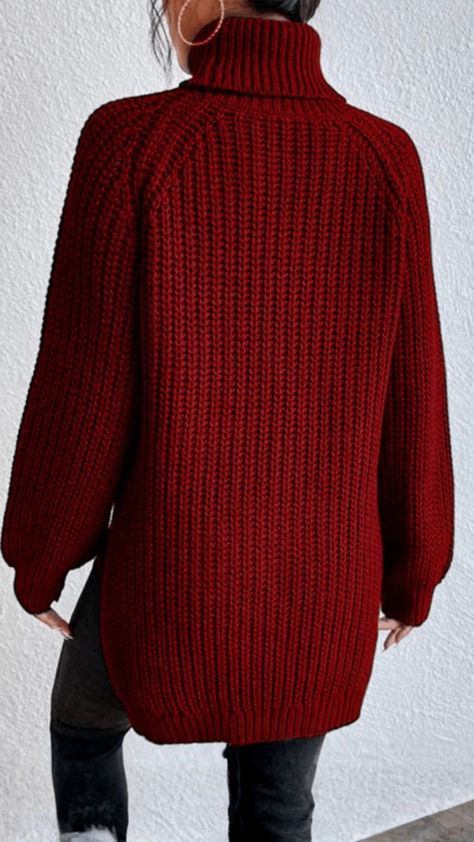 LUMIÈRE - Chunky Knit Turtleneck Sweater