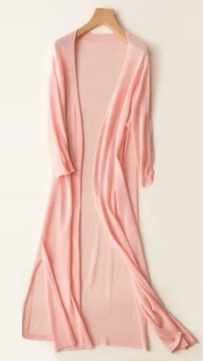 CALYSSA - Longline Open Knit Cardigan