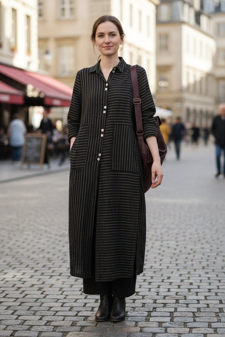 MCKENNA – Relaxed Linen Stripe Top & Pants Duo