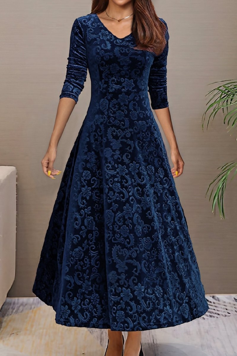 Stella Harper - Velvet Swing Maxi Dress