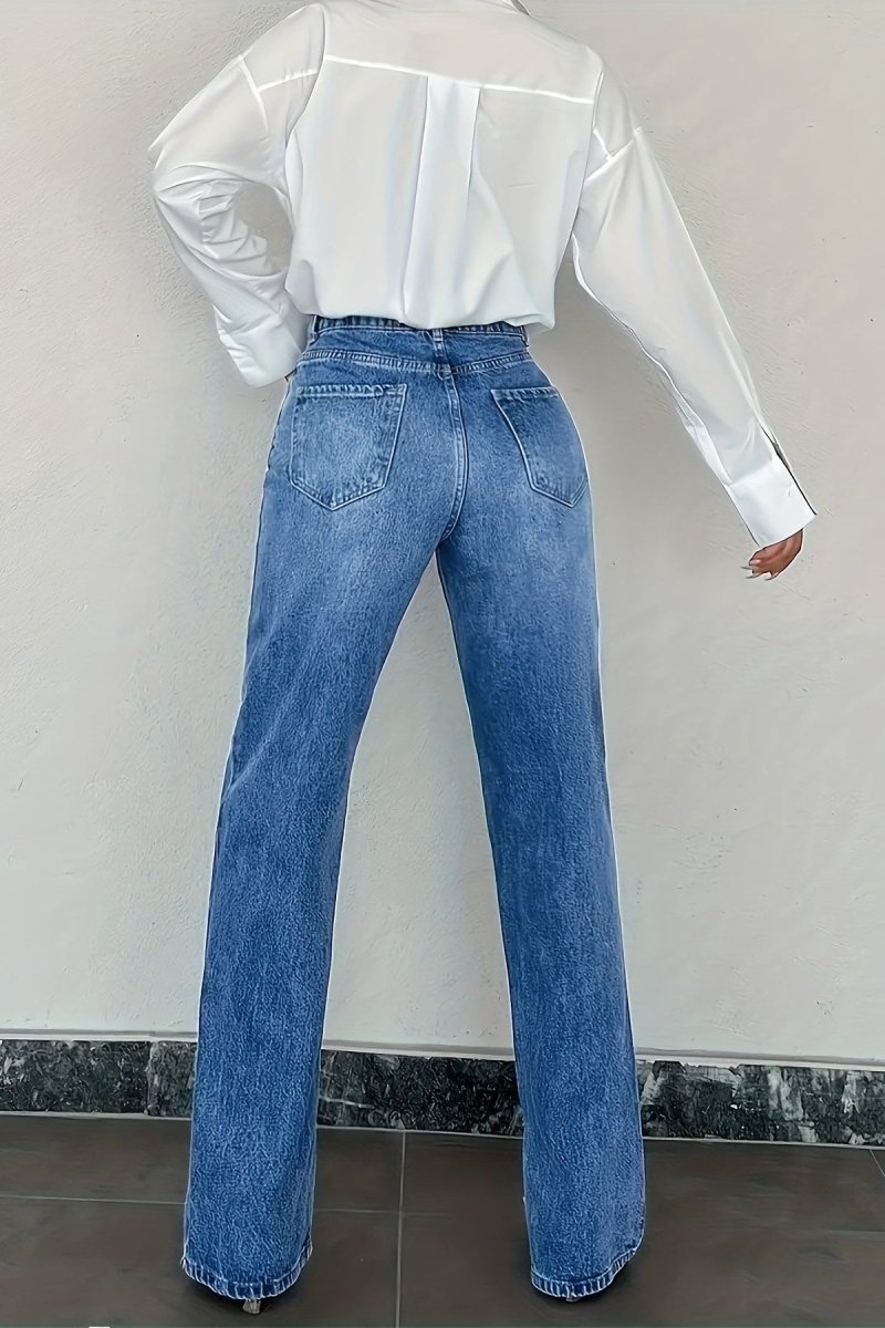 TINSLEY – Trendy Side Slit Stretch Jeans