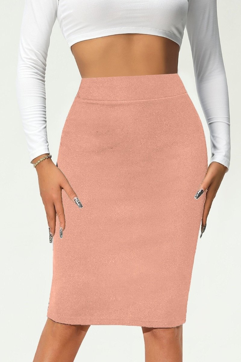 Veda – Sharp Regular Fit Pencil Skirt with Reinforced Seams