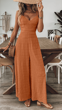 ZARÉLLE - Strappy Wide Leg Jumpsuit