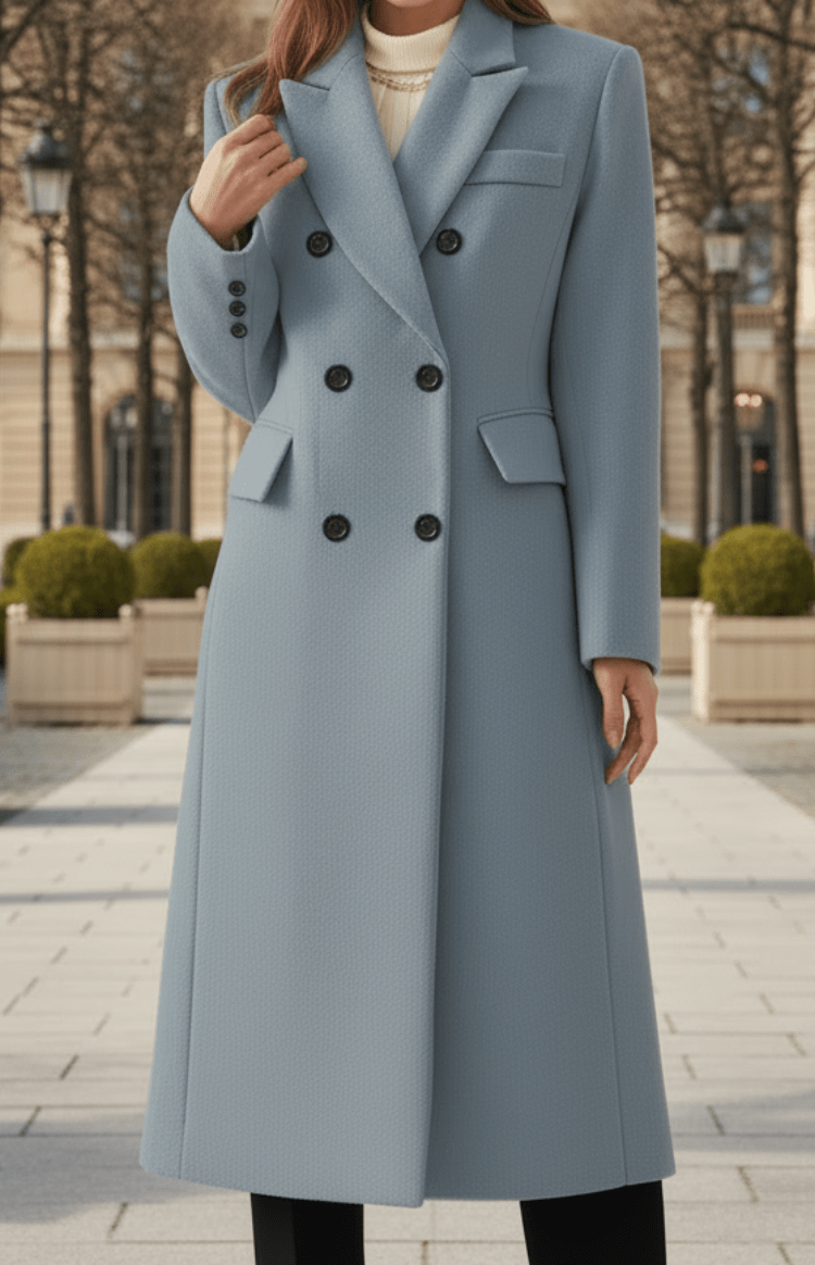 MONTÉRA – Women’s Long Wool Coat for Sophisticated Spring Styling