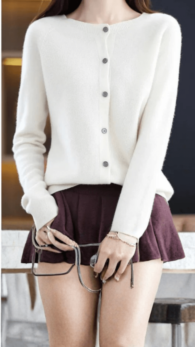ÉLISARA - Soft Button Knit Cardigan