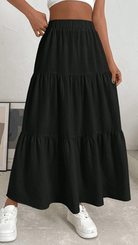 AURÉLIA - Tiered Flow Midi Skirt